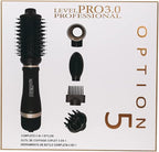 Hair Dryer Brush, 5 in 1 Complete Kit with Negative Ion, 3 Heat Settings, Hot Air Blowout Brush for Hair Straightening, Drying, Volumizing, Curling