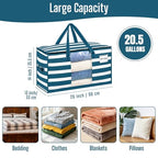 Moving Bags Wide Open Top (Classic Navy Stripe / 10 Pack)
