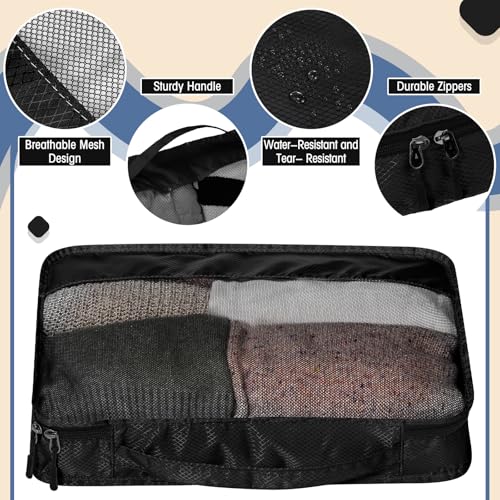 Packing Cubes for Suitcase Large Organizer Bags (Black / Large)
