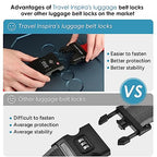 2 Pack Luggage Straps for Suitcases with TSA Lock (Apple Red)
