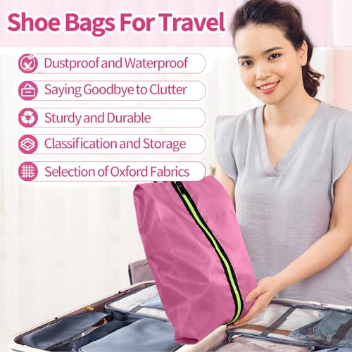 Shoe Bags for Travel (Pink)