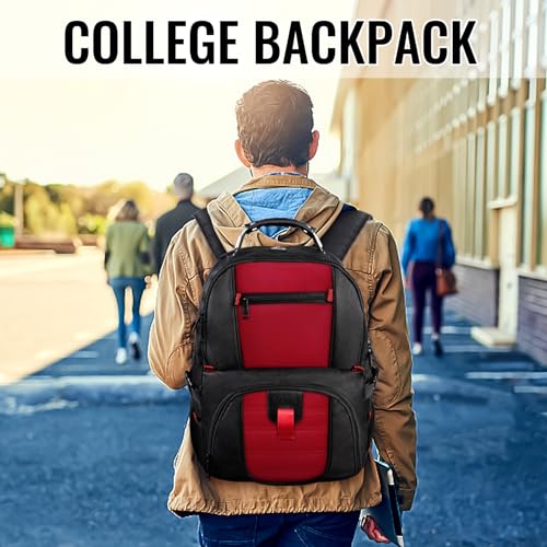 Large Laptop Backpack for Women (17 Inch / Red)
