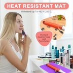 Plus Size Silicone Heat Resistant Mat for Hair Tools (Purple)