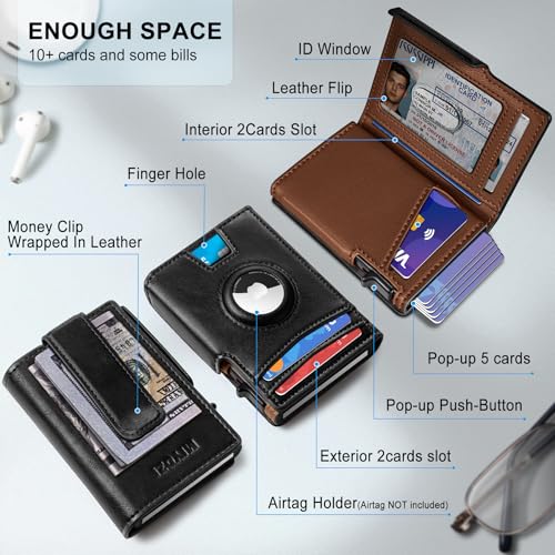 Airtag Wallet for Men (Black034)