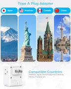 2 Pack US to Japan Plug Adapter