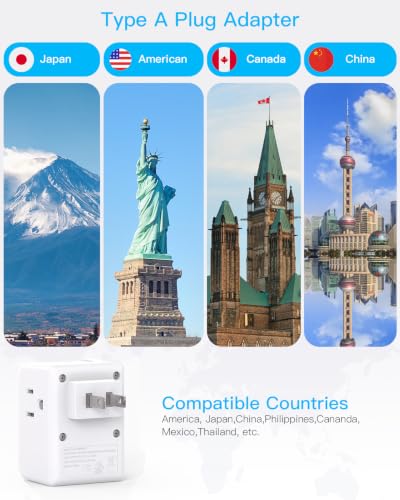 2 Pack US to Japan Plug Adapter
