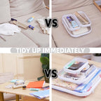 3PCS Clear Hard Plastic Zipper Case (3PCS-S)