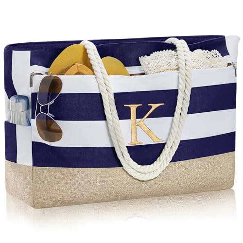 Beach Bags for Women Gifts for Women Birthday (Dark Blue)