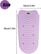 Heat Insulating Silicone Mat Pouch for Hair Styling Tools, Curling & Flat Irons Anti-Slip Travel Cover, Small Portable Straightener Pad for Curler Wands Storage, Hot Waver (Purple)