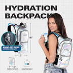 SOJOURNER Rave Hydration Pack Backpack (Holographic - Silver)