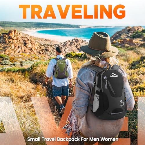 Small Hiking Backpack Women Men 20L Lightweight Travel Backpack Daypack Casual Backpack For Cycling Outdoor Camping (Small / Aqua Green)