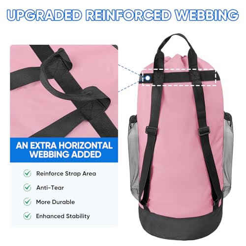 120L Laundry Bag Backpack (120L / Pink)