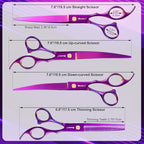 Professional Dog Grooming Scissors Set (Purple)