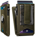 Airtag Wallet for Men Money Clip 9 (Olive059)