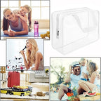 4Pcs Crystal Clear PVC Travel Toiletry Bag Kit for Women Men (4pcs White / 1 Large, 2 Medium, 1 Small)