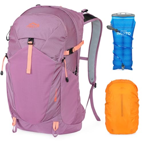 Hiking Hydration Backpack with 2L (Purple-3L Water Bladder)