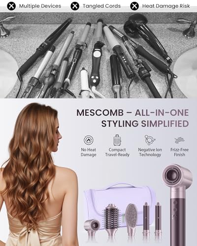 Dual Voltage Hair Dryer Brush (Purple（dual Voltage）)