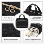 Travel Toiletry Bag for Women Hanging Water (Black)