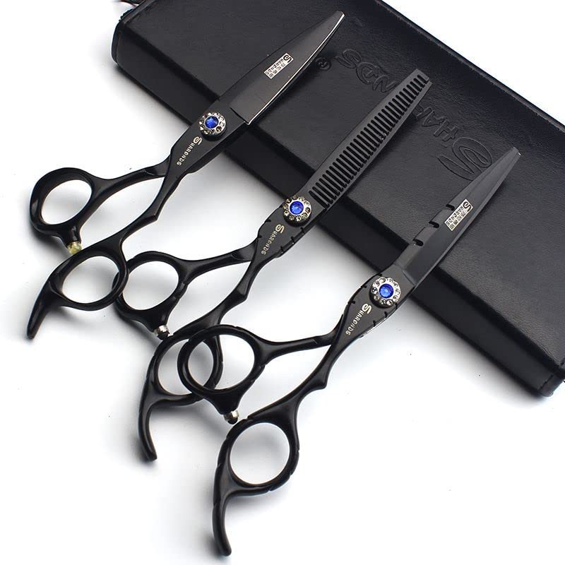 6 Inch 440C High Hardness Stainless Steel Hair Scissors Hair Salon Hair Stylist Cutting Thinning Tool Barber Special (6 Inch 3pc-a)
