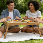 Acacia Bed Tray Table with Folding Legs (Extra Large)