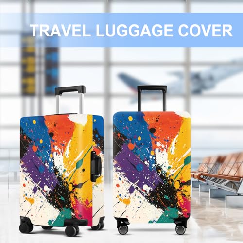 Watercolor Luggage Cover Washable Suitcase Protector Anti (Watercolor / XL(32-34inch suitcase))