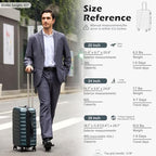 Lightweight Luggage with TSA Lock (Medium(24in) / Teal Blue)