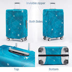 Travelkin Luggage Covers For Suitcase Tsa Approved Suitcase Cover Protector (Air Line Blue Set / XL)
