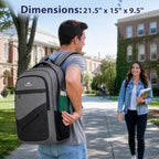 Extra Large Laptop Backpack 18 Inch (Grey Black / 18 Inch)