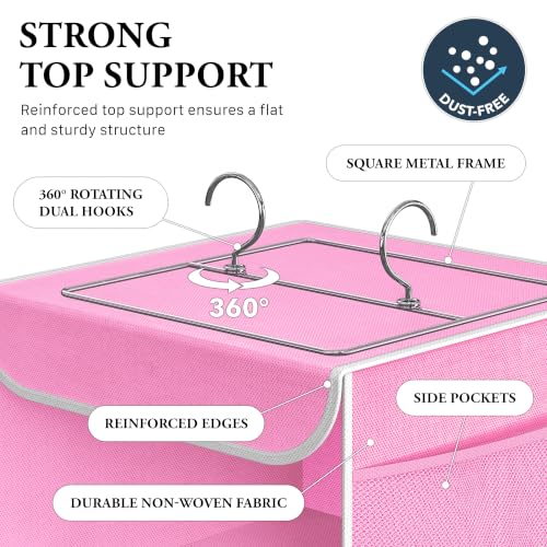 6 Shelf Hanging Closet Organizer (6 Shelf / Pink)