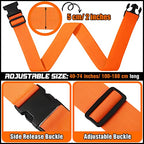 12 Pack Luggage Straps Suitcase Belts Wide Adjustable Packing Straps Travel Belts Accessories for Business Packing (Orange)