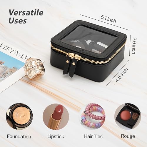 Clear Makeup Bag Small (Black / Mini Trend)