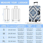 Blue Pattern Luggage Cover Washable Suitcase Protector Anti (Blue pattern / S(20-22inch suitcase))