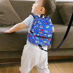 Toddler Backpack Harness Leash (Dark Blue, Blue Link)