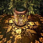 Birthday Gifts for Women Mom Grandma Solar Lanterns Outdoor Waterproof Hummingbird Garden Decor for Outside Gardening Gifts for Women Solar Metal Decoration for Yard (Hummingbird)