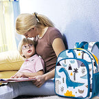 Toddler Backpack (White Dinosaur 2pc)