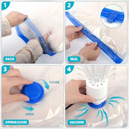 30 Pack Vacuum Storage Bags with Electric Pump (Electric Pump)