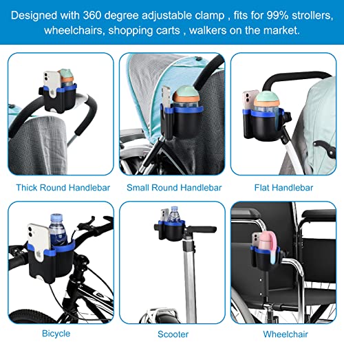 Stroller Cup Holder with Phone Holder (Mix Blue)