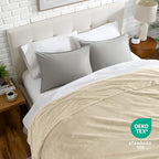 Fleece Blanket Luxury Microplush (Full/Queen / 27 - Chevron Oyster)