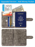 Passport Holder Cover Wallet RFID Blocking (Z _ #Grey / Passport Covers)