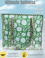 100% Cotton Quilted Tote Bag For Women (Bold Irish Aircraft White Floral Print)