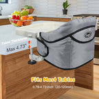 Hook On High Chair with Tray (Table Clamping Chair / Grey with Tray)