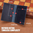 Albatross Leather Travel Passport Holder (Navy)