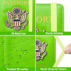 RFID Passport Holder for Travel Men (Green)