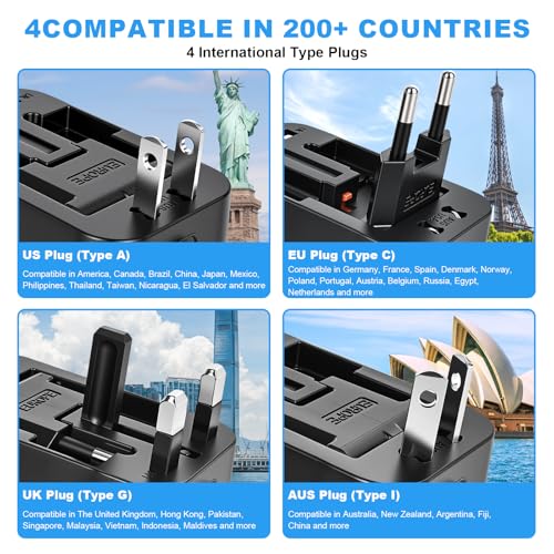 Universal Travel Adapter Worldwide (BLACK)