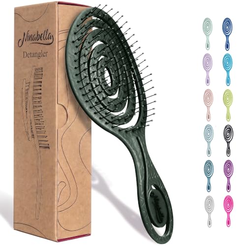 Detangling Hair Brush (Emerald Green / Regular)