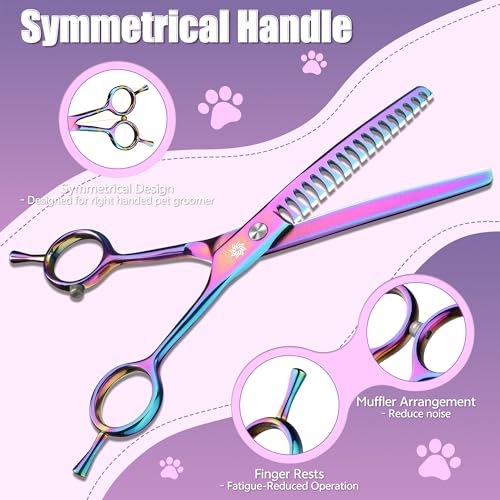 Curved Chunkers Dog Grooming Scissors (A-6.5 inch-Chunker)