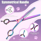 Curved Chunkers Dog Grooming Scissors (A-6.5 inch-Chunker)