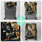 Luggage Cover + Tag (Cats Family / XL)