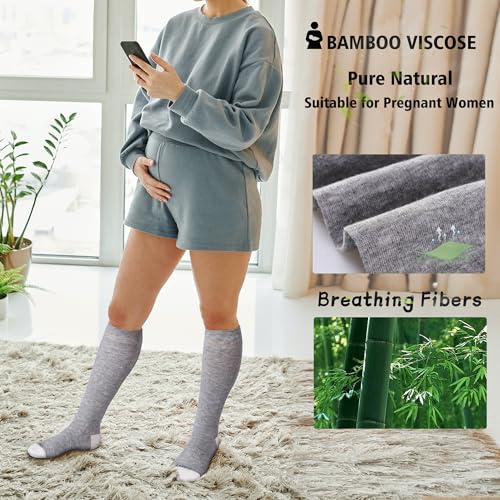 Viscose Made from Bamboo Compression Socks for Women&Men 20 (X-Large / 4 Pair-mix7)