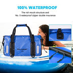 Waterproof Bag Duffel Bag 20L 30L 40L with Welded Seams Shoulder Straps (Blue / 20L)